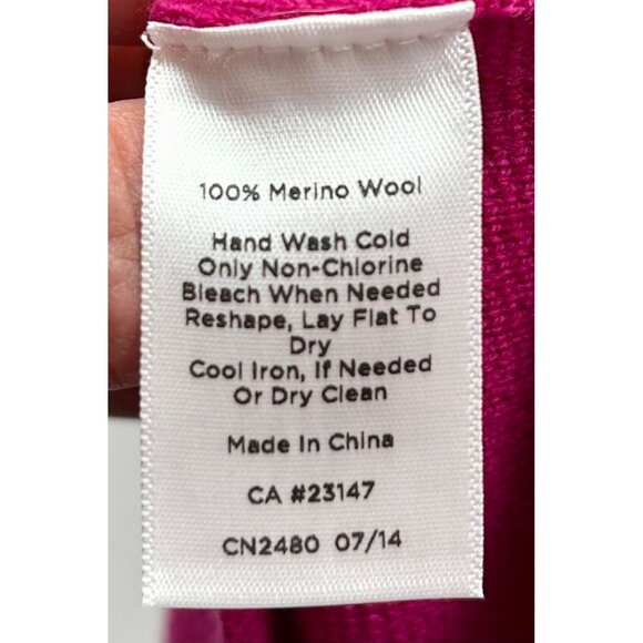 Talbots Pure Merino Wool Sleeveless‎ Dress Fuchsia Pink Timeless Elegance Sz S - Picture 4 of 6